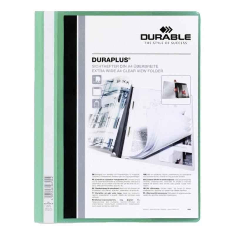 Durable Duraplus A4 Green Presentation Folder with cover pocket, 2579-05