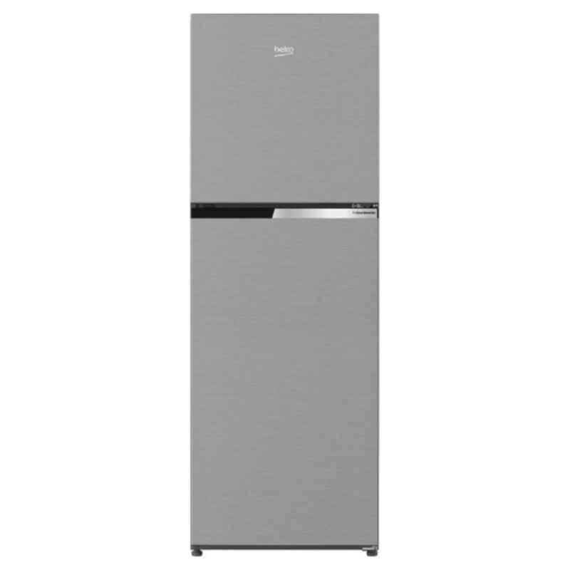 Beko B300 250L Brushed Silver Freezer Top Refrigerator, RDNT300XS