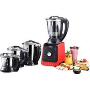 Usha I Chef 750W Red & Black Mixer Grinder with 4 Stainless Steel Jars