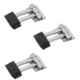 Nixnine 3 inch Stainless Steel Double Floor Door Stopper with Rubber Tip, SQR_DBL_A-520_3PS (Pack of 3)