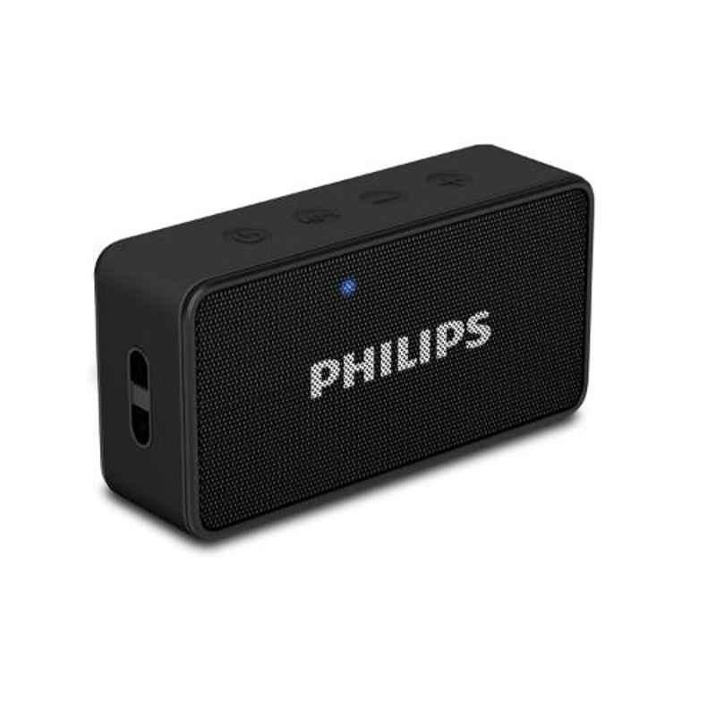 Philips BT60 Black 3W Portable Bluetooth Speaker with FM/Micro SD Card