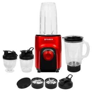 Faber Aria Pro 600W ABS Wine 4-in-1 Mixer Grinder Blender with 2 Years Warranty, 131.0756.274
