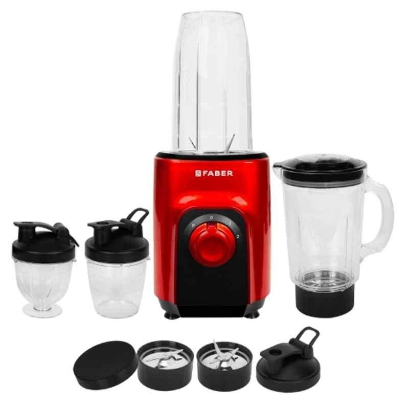 Faber Aria Pro 600W ABS Wine 4-in-1 Mixer Grinder Blender with 2 Years Warranty, 131.0756.274
