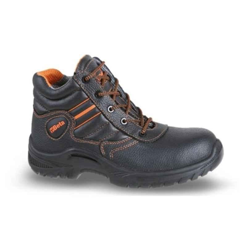 Beta Basic Plus 7201BKK Leather Composite Toe Black Safety Shoes, 072010443, Size: 9