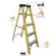 Champion 4.8ft 150kg Fiber Glass 5 Step Fiberglass Electric Shock Proof Foldable Ladder with Tool Tray