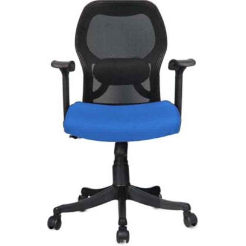 Rajpura Matrix Medium Back Black & Blue Revolving Office Executive Chair, RSE103-Black & Blue