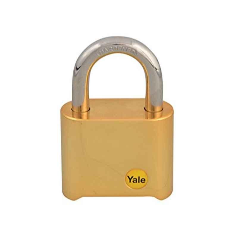 Yale Y126-50-127-1 Steel Brass Combination Padlock
