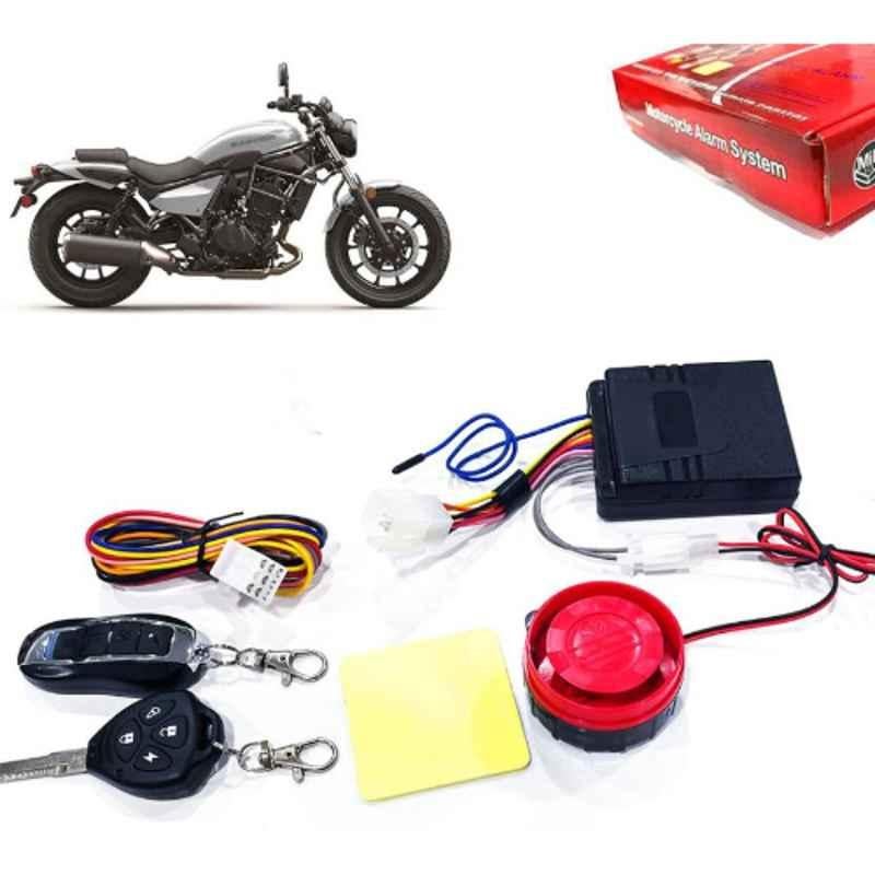 Auto Pearl 12V Black Two-Way Anti Theft Motorcycle Alarm Kit with 2 Pcs Remote for Eliminator