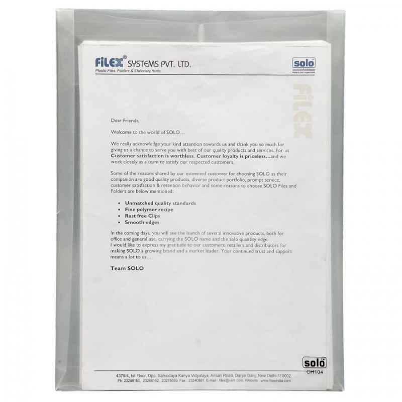 Solo A4 Assorted Expandable Document Envelope with String Closure, CH 104 (Pack of 100)