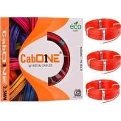 CabONE 2.5 Sqmm Red FR PVC Insulated Copper Cable, Length: 90 m (Pack of 3)