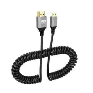 Shield Plus 0.5m Black 4K Mini HDMI to HDMI Spiral Cable