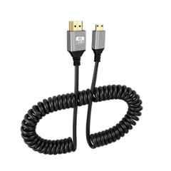 Shield Plus 0.5m Black 4K Mini HDMI to HDMI Spiral Cable