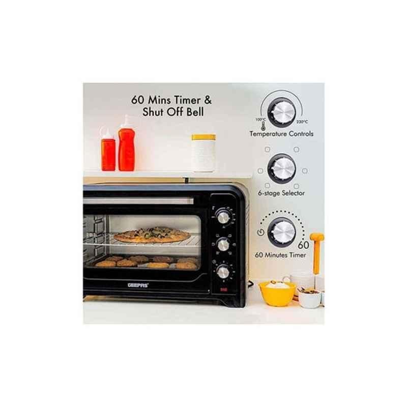 Geepas 42L 2000W Black Electric Oven with Rotisserie, GO4450
