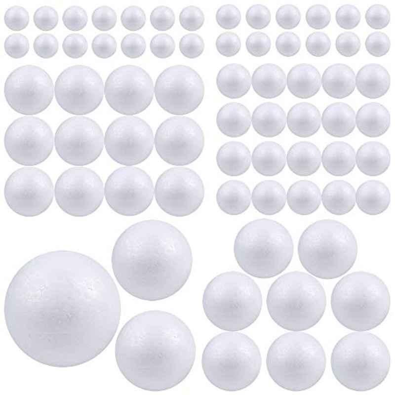 Pllieay 88 Pcs White Polystyrene Foam Balls set