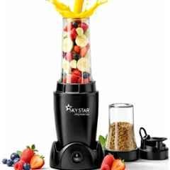 Skystar 750W ABS Black Bullet Nutri Juicer Mixer Grinder with 2 Jars & 2 Years Warranty