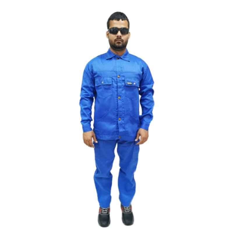 Armour Production Twill Petrol Blue 2Pc Pant & Shirt, Size: S