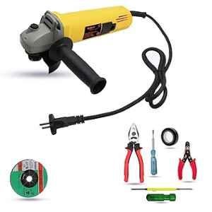 Walkers 800W 4 inch Angle Grinder with Wheel & 5 Pcs Hand Tool Kit, WKCB409