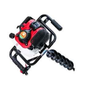 RBW 82cc 4 Stroke Petrol Engine Post Hole Digger Earth Auger Machine with 8 inch Planter Drill Bit for Tree Plantation, Fencing, Gardening & Agriculture