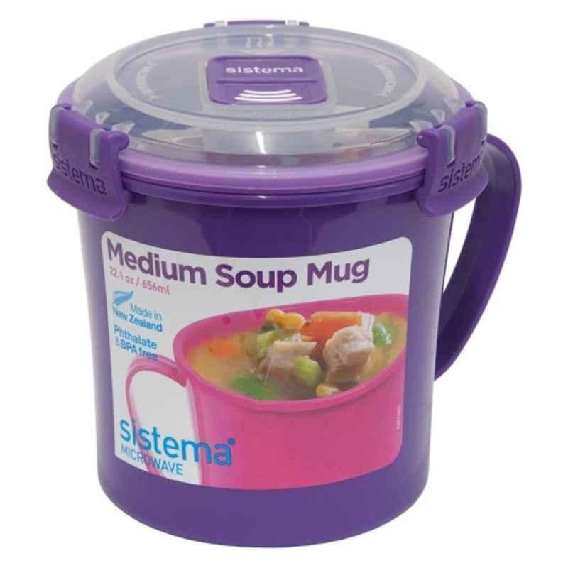 Sistema 656ml Plastic Purple Medium Soup Mug