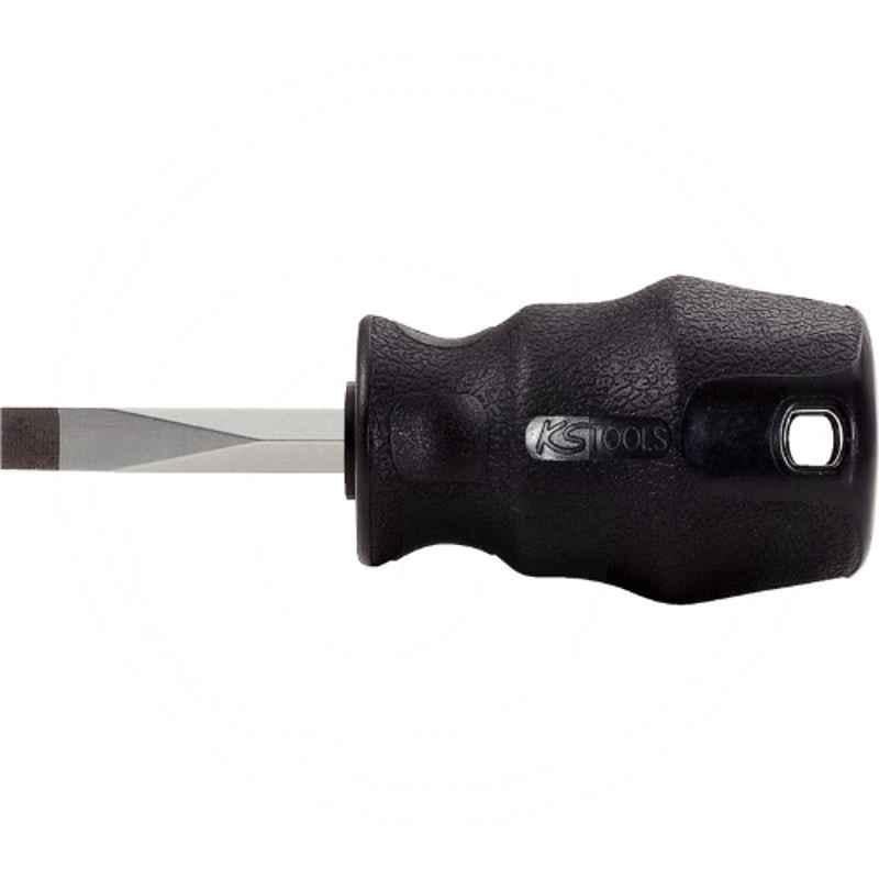 KS Tools Ergotorque 5mm CrV Stubby Screwdriver for Slotted Screws, 911.3756
