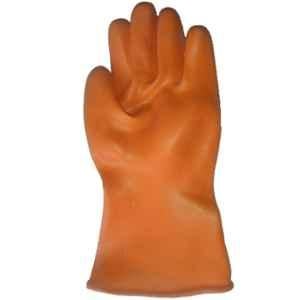 Unique 14 inch Latex Rubber Orange Heavy Use Hand Gloves, NAUNIQUE14