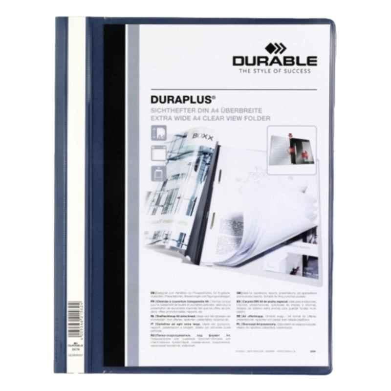 Durable Duraplus A4 Dark Blue Presentation Folder with cover pocket, 2579-07