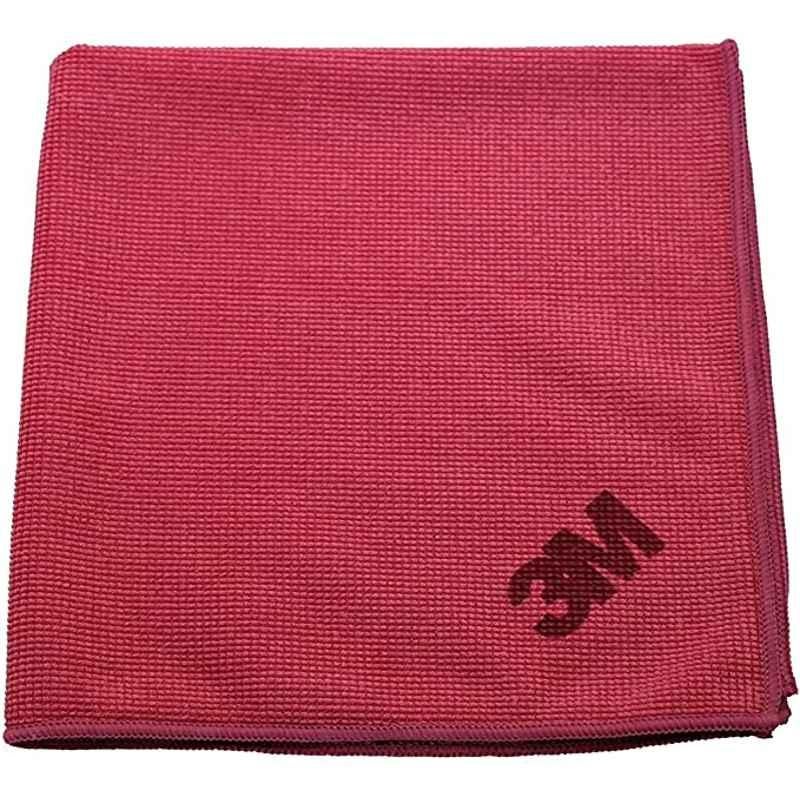3M 36x36cm Microfiber Red Non Scratching Duster Cloth (Pack of 2)