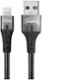 Quantum I1 Cable Black Metal Baired Cable 3 A 1 M Metal Braiding Lightning Cable