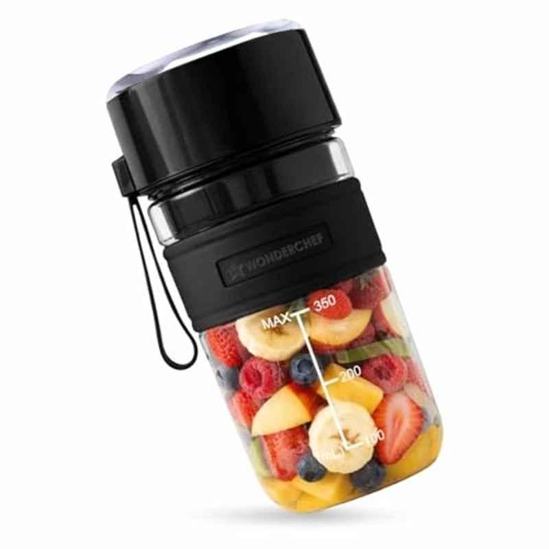 Wonderchef Nutri Cup Zip 350ml Black Portable Blender with 1 Year Warranty, 63155011