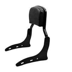 AOW Harley Style Backrest Support Pillion Balck Cushion Back Rest Full Black Bar for Royal Enfield Models RE-33