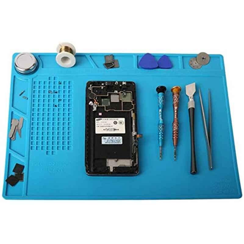 Rubik 0.15 inch Silicone Blue Repair Soldering Work Mat