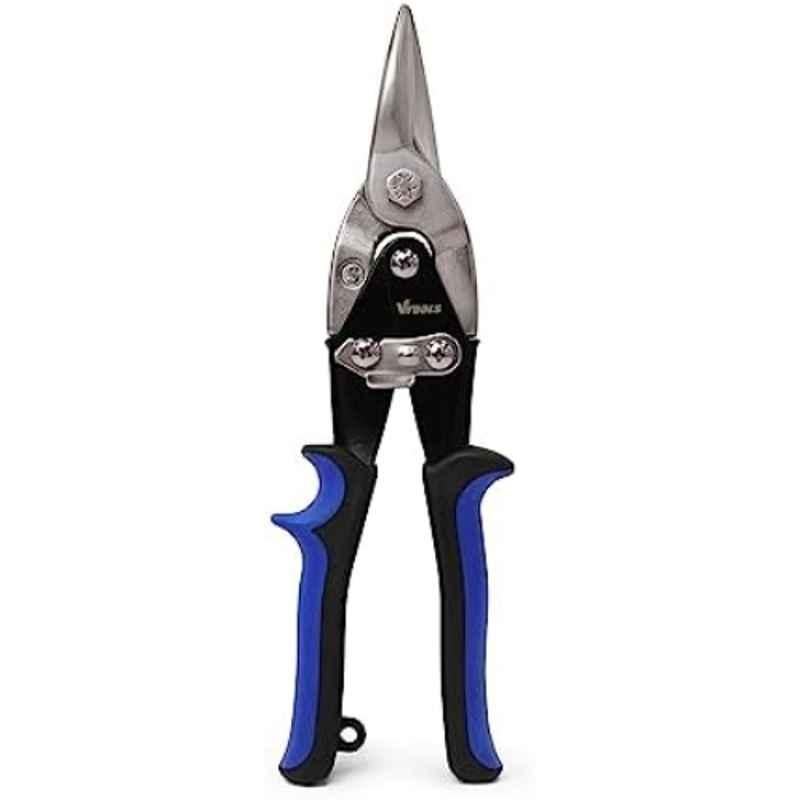 VTOOLS 10 inch Carbon Steel Nickel Chrome Aviation Tin Snip with Forged Blade, VT2193