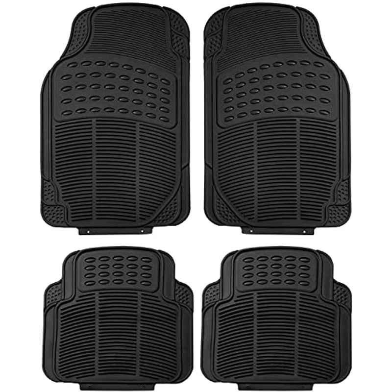 Kozdiko 4 Pcs Rubber Black Car Simple Floor Mat Set for Volvo V90