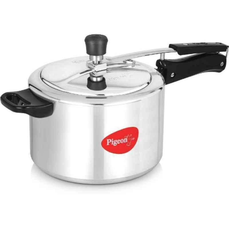 Buy Pigeon Storm 5L Aluminium Silver Induction Bottom Pressure Cooker ...