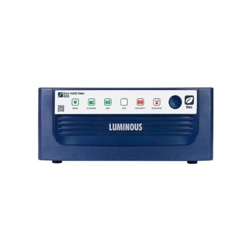 Luminous Eco Watt Neo 800 700VA 12V Square Wave Inverter with Reliable Power Backup, Easy Installation & 36 Months Warranty for Home, Office & Shops, F03180004851