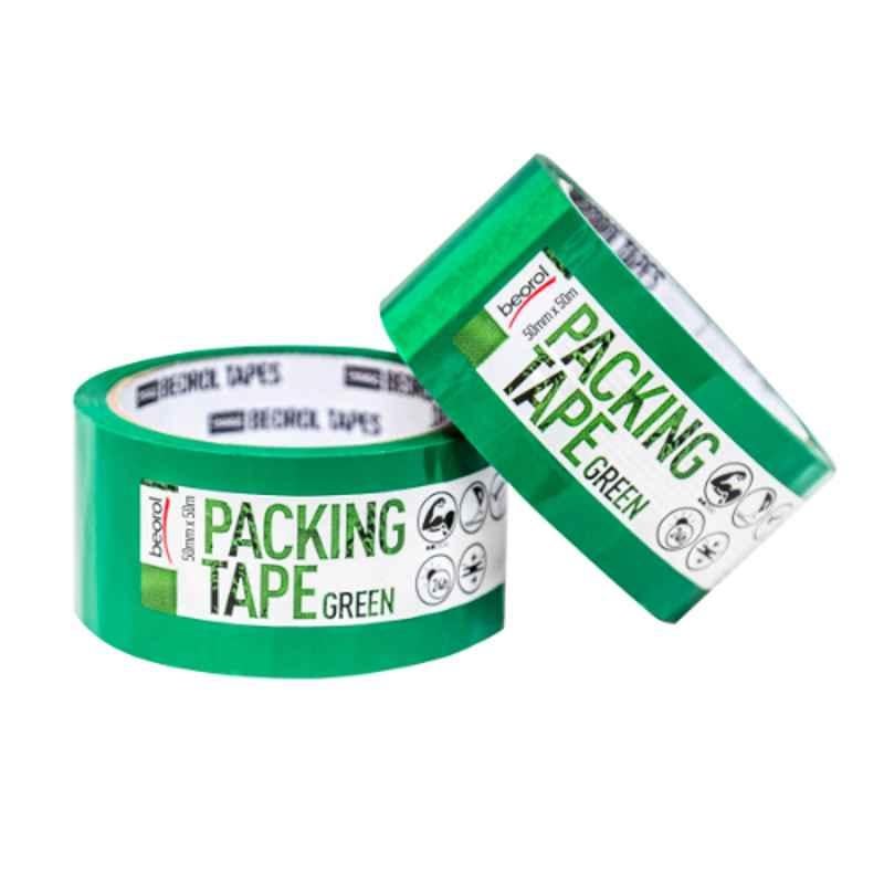 Beorol 50mx50mm BOPP Green Packaging Tape, KSZE