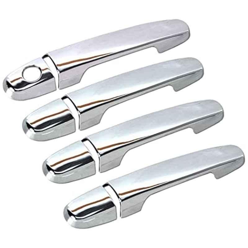 Kozdiko 4 Pcs ABS Chrome Finish Car Door Handles Cover Set for Tata Nano