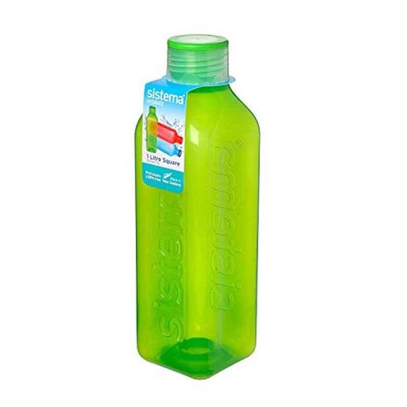 Sistema 8900ml Plastic Green Square Bottle, 8900