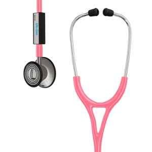 Lifeline Stainless Steel Pink Dual Diaphragm Chest Piece Stethoscope with 2 Way Tube, STH005-PNK