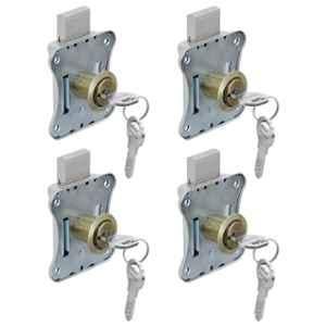 Plantex 20mm Antique Brass Drawer Lock for Multipurpose Cupboard with Key for Home/Office (Pack of 4)
