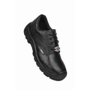 Liberty Surksha-1L Buff Grain Barton Leather Low Ankle Steel Toe Black Safety Shoes, Size: 5