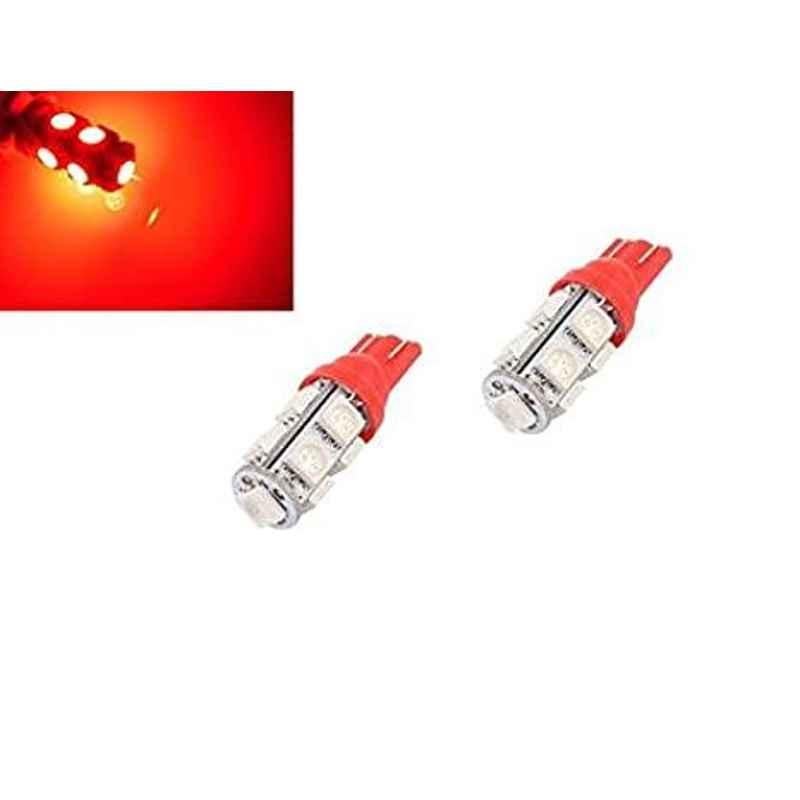 AOW 9 SMD (RED) LED Parking Bulb Pilot Light/License Plate car Lights For Maruti Suzuki WagonR (PAIR / 12V)
