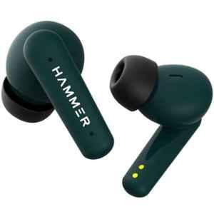 Hammer Airflow Plus v5.1 Emerald Green Wireless Bluetooth Earbud with 23 hrs Playtime, Stereo Sound & Noise Isolation