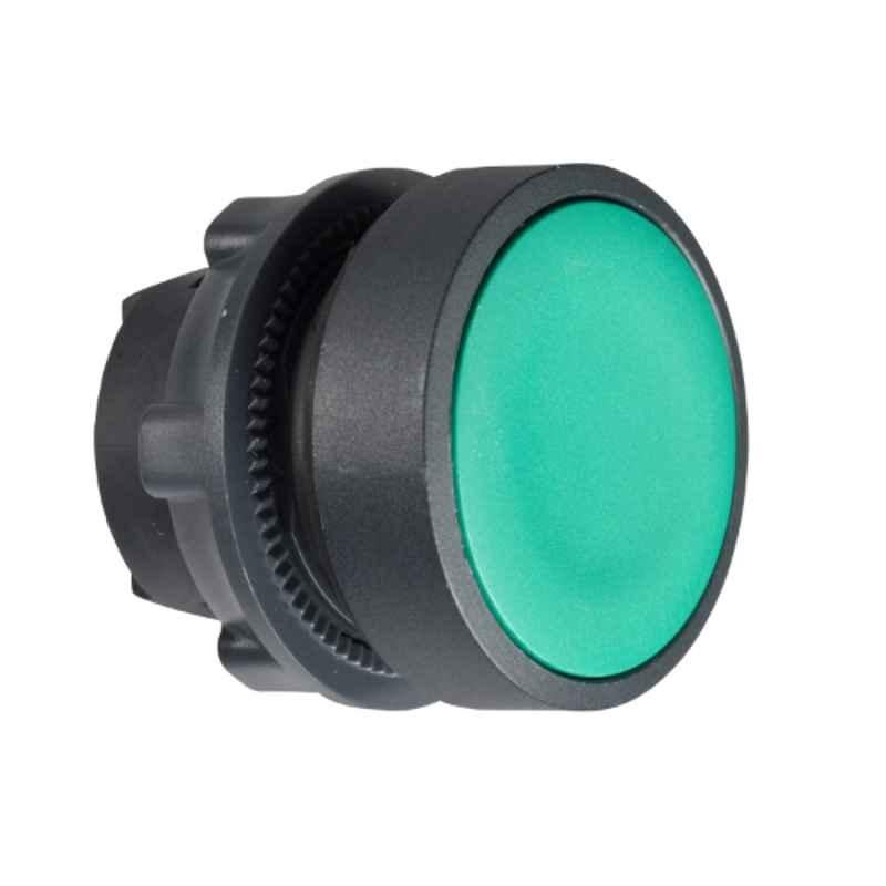 Schneider 22mm Round Green Flush Head for Non Illuminated Push Button, ZB5AH03