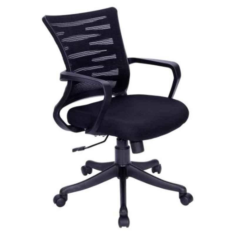 Evok Cara Nylon Black Mid Back Office Chair, FFOFOCMNMTBL69266D