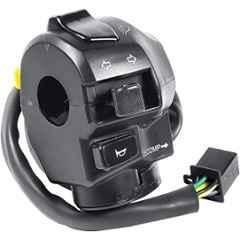 Uno Minda LHS Handle Bar Switch with Dipper, Passing, Horn, Indicator & Horizontal Decompression Choke for Royal Enfield Bullet Electra, SW-0665AJ-E01