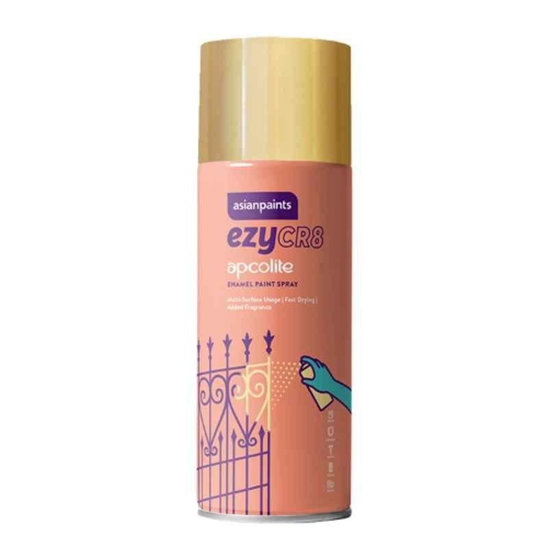 Asian Paints ezyCR8 400ml Gold Apcolite Enamel Paint Spray Can, HPCA23490