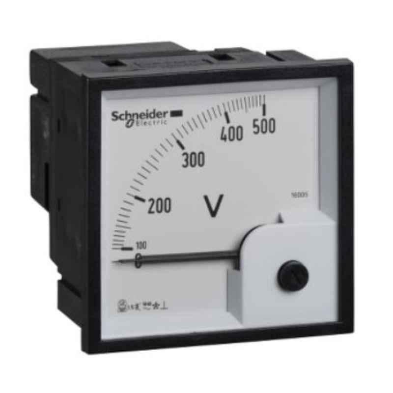 Schneider 72x72mm 0-500V VLT Analog Voltmeter, 16005