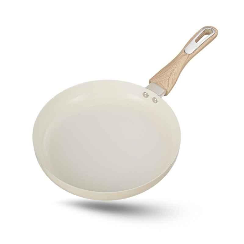 Cookaid Velora 1.2 Litre Aluminium Cream Non Stick Ceramic Coated Fry Pan, CKD-CC-FP22-28