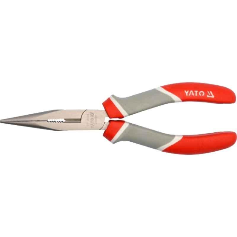 Yato 200mm Nickle Iron Finish Long Nose Plier, YT-2018
